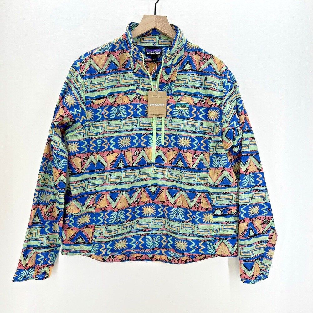 Patagonia Women’s Houdini Stash Pullover Small High Hopes Geo NWT Lightweight